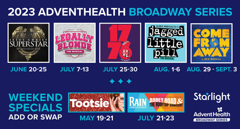 Presenting AdventHealth Broadway Series at Starlight Theatre 2023